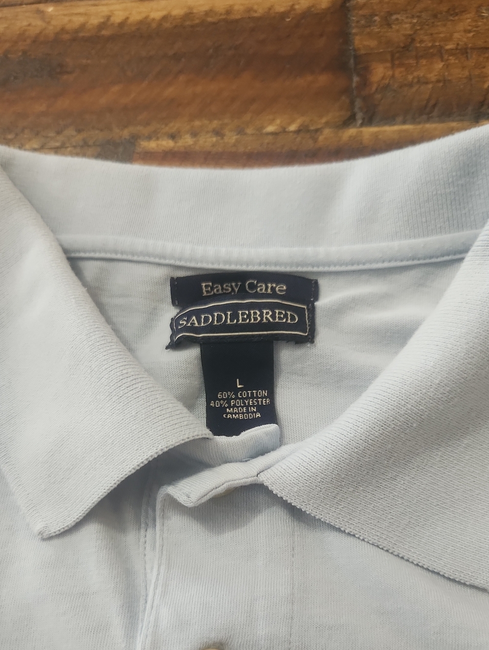 Saddlebred Men’s Light Blue Polo Shirt - L